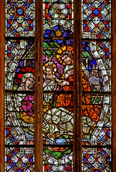 Fenster mit der Geburt Christi von French School